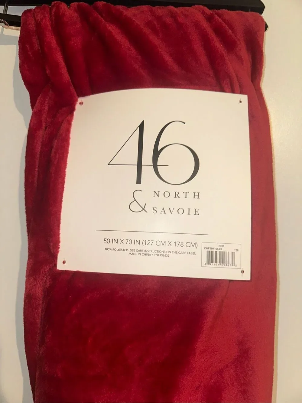 Christmas Deep Red Luxury velvet Plush Throw Blanket Christmas 50 x 70